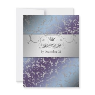 311-Silver Divine Hydrangea RSVP invitation