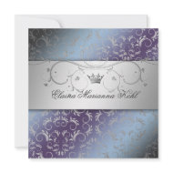 311-Silver Divine Hydrangea Sweet 16 invitation