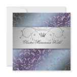 311-Silver Divine Hydrangea Sweet 16 Custom Invite