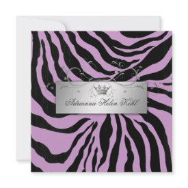 311-Silver Divine Zebra Purple Lingerie invitation