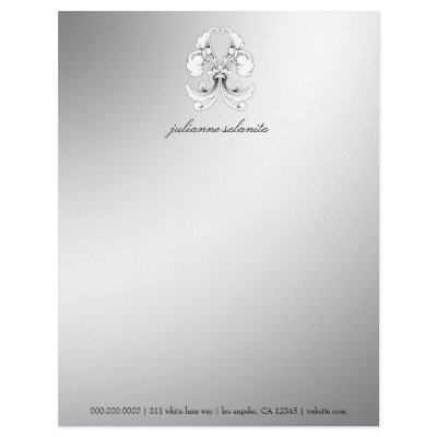 311-Silver Luxe Elegance Letterhead by Jill311