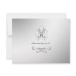311-Silver Luxe Elegance RSVP Custom Invite
