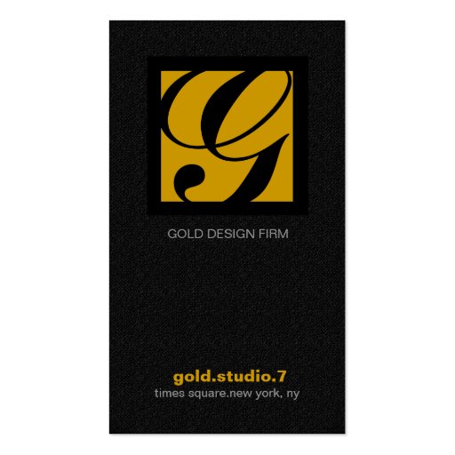 311-SIMPLY SQUARE MONOGRAM TEXTURE-GOLD BUSINESS CARD TEMPLATES