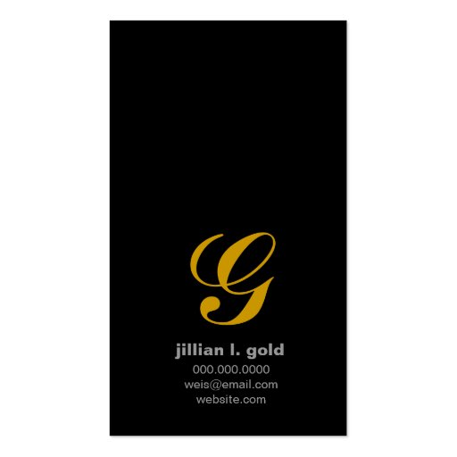 311-SIMPLY SQUARE MONOGRAM TEXTURE-GOLD BUSINESS CARD TEMPLATES (back side)