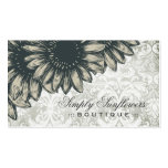311-Simply Sunflowers Damask Business Card Templates