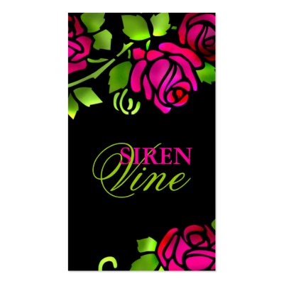 311-Siren Vine | Hot Rose Business Card Template by Jill311
