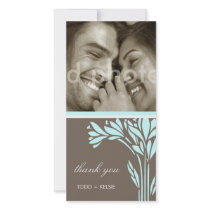 311-SKY FLORAL BURST - THANK U OR SAVE THE DATE photo cards