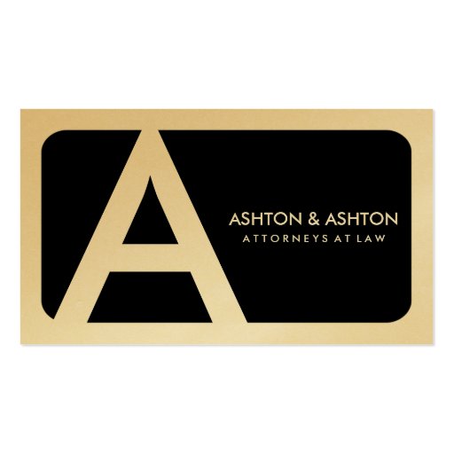 311-Sleek Corporate | Law Gold Card Business Card Templates (front side)