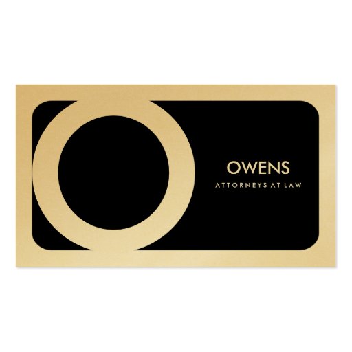 311-Sleek Corporate | Law Gold Card Business Cards (front side)