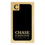 311-Sleek Corporate Monogram | Law Gold Card Business Card