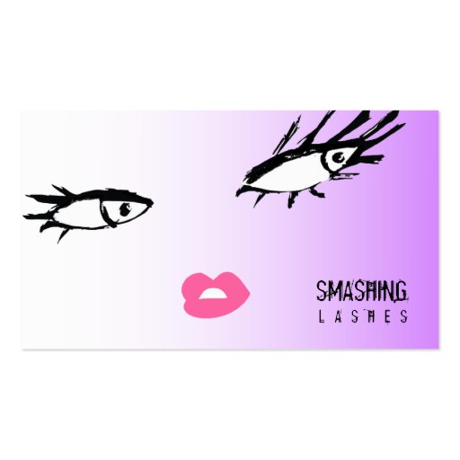 311 Smashing Lash Damask Purple Craze Business Card (front side)
