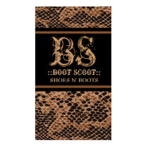 311-SNAKESKIN MONOGRAM business cards by Jill311 311-SNAKESKIN MONOGRAM business cards