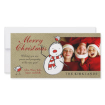 311-Snow Birds Merry Christmas Custom Photo photo cards
