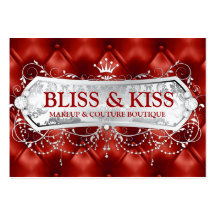 311 Snow Bliss Red Tuft Business Card Templates
