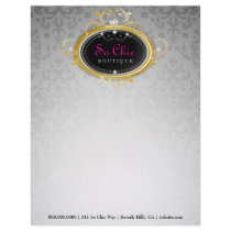 311-So Chic Boutique Card | Charcoal Letterhead Design