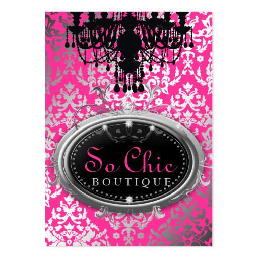 311 So Chic Boutique Hot Pink Business Card Template (front side)