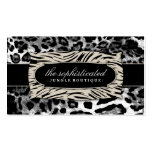 311-Sophisticated Jungle Black Leopard Business Card