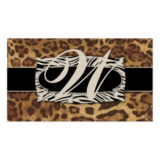 311 Sophisticated Jungle Leopard 2 Business Card (front side)