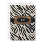 311-Sophisticated Jungle Zebra Custom Invite