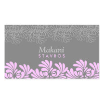 311-SOPHISTICATED SWISH - PINK BUSINESS CARD