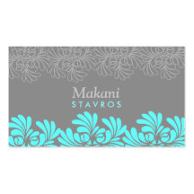 311 SOPHISTICATED SWISH - SEA BLUE BUSINESS CARD TEMPLATE