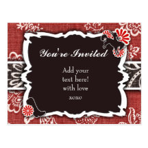 311-SOUTHERN COWGIRL INVITATION POSTCARD