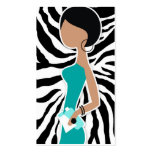 311-Spa Cutie w/ bob FASHIONISTA ZEBRA WHITE Business Card