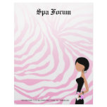 311-Spa Fashionista Pink Zebra Custom Letterhead