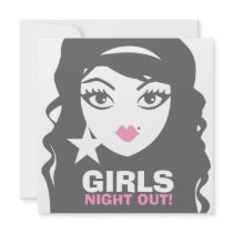 311 Star Face Girls Night Out {Luscious Lash Girl} Custom Invite