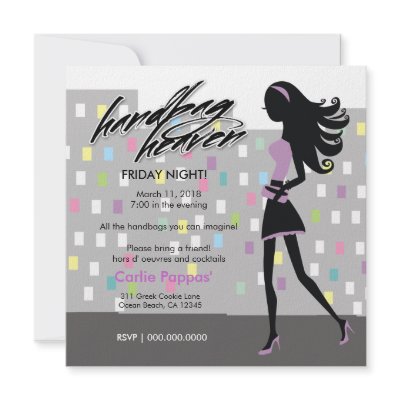 311-Stylish City Girl | Lilac Colorful Invite by Jill311