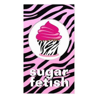 311-Sugar Fetish | Chic Zebra Business Card Templates by Jill311