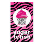 311-Sugar Fetish | Chic Zebra &amp; Damask Business Card