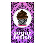 311-Sugar Fetish | Chocolate &amp; Lilac  Damask Business Card