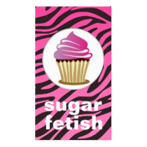 311-Sugar Fetish |Chocolate Zebra & Purple Swirl Business Cards