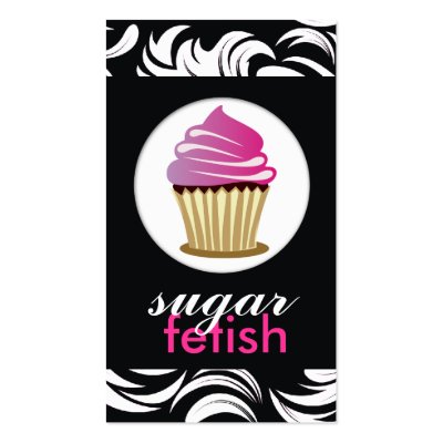 311-Sugar Fetish | Lavish Pink Swirl Business Card by Jill311