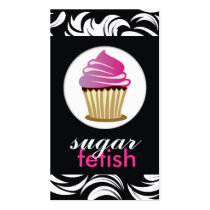 311-Sugar Fetish | Lavish Pink Swirl Business Card
