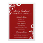 311-Swanky Swirl Dinner / Drink Menu Red Custom Announcements