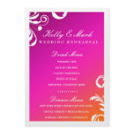 311-Swanky Swirl Dinner Drink Menu Wild Sunset Personalized Announcements