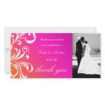 311-Swanky Swirls Thank You Photo Card Wild Sunset