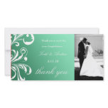 311-Swanky Swirls Thank You Photo Mint Delight Personalized Photo Card