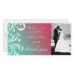 311-Swanky Swirls Thank You Photo Turquoise Dream Photo Card Template