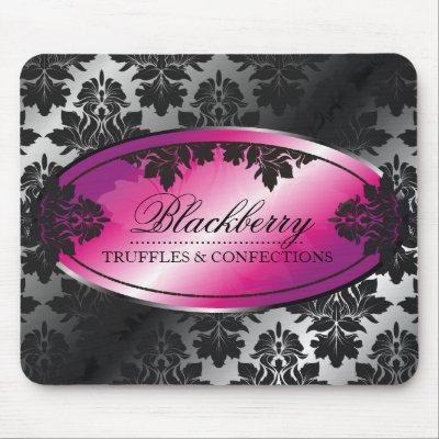 311-Sweet Blackberry Truffle Damask Mouse Pad by Jill311