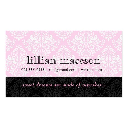 311 Sweet Dream Cakes Premium Pearl Paper Business Card Template (back side)