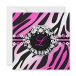 311-Sweet Floral Zebra Personalized Invite
