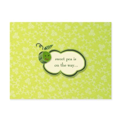 311-SWEET PEA BABY SHOWER POST CARD by Jill311