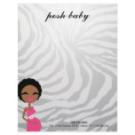 311-Sweet Pregnant Mommy Zebra - Ethnic Customized Letterhead