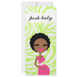 311-Sweet Pregnant Mommy Zebra Lime- Ethnic Rack Card Design