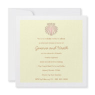 311-Sweet Shell Ecru Invitation invitation
