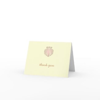 311-Sweet Shell Ecru Thank you card