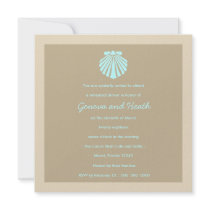 311-Sweet Shell Robin's Egg Beige Invitation